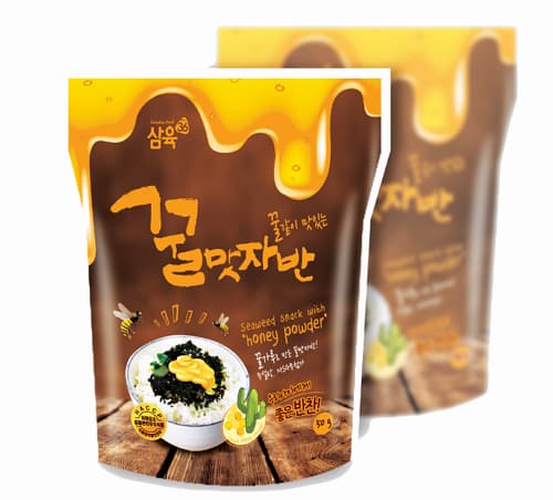 Crispy Seaweed Snack with dried honey powder